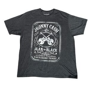 Johnny Cash Man in Black T-Shirt size 2XL